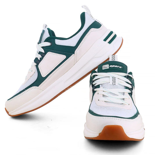 Sparx SM-1086  Sports Shoes Pearl White / Dark Green